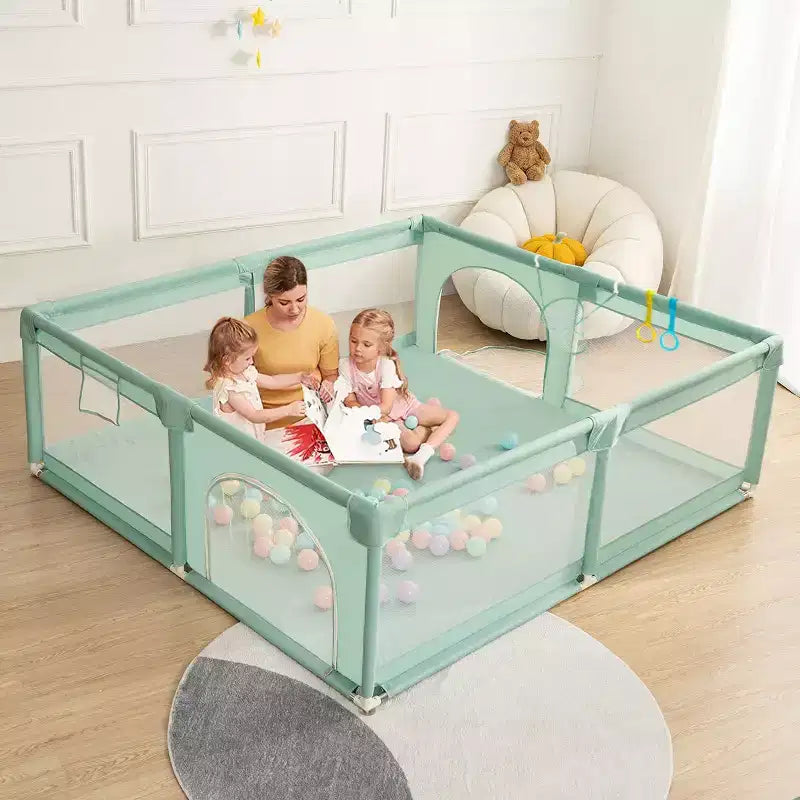 GOTGELIF 71x59 Box per Bambini a 4 Pannelli, Spazioso e Sicuro, Box Portatile