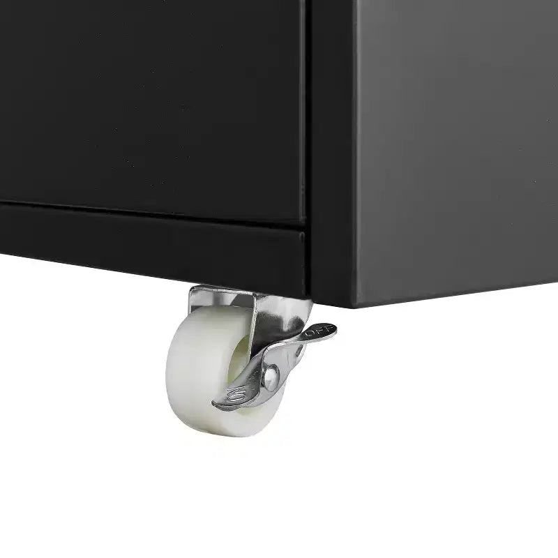 Mobiletto per stampante con spazio di archiviazione, Armadietto per stampante/fotocopiatrice con 2 ante, Armadietto mobile in acciaio con ruote per l'home office