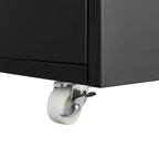 Mobiletto per stampante con spazio di archiviazione, Armadietto per stampante/fotocopiatrice con 2 ante, Armadietto mobile in acciaio con ruote per l'home office