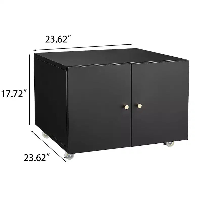 Mobiletto per stampante con spazio di archiviazione, Armadietto per stampante/fotocopiatrice con 2 ante, Armadietto mobile in acciaio con ruote per l'home office