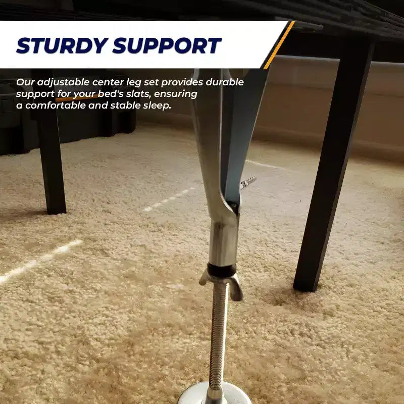 Kings Brand Furniture Gamba di Supporto Centrale Regolabile in Altezza - Piedini per Telaio Letto per Gambe di Supporto Centrale - Gamba di Supporto in Metallo di Ricambio per Doghe del Letto