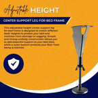 Kings Brand Furniture Gamba di Supporto Centrale Regolabile in Altezza - Piedini per Telaio Letto per Gambe di Supporto Centrale - Gamba di Supporto in Metallo di Ricambio per Doghe del Letto