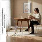 Sedia da pranzo LeisureMod Murray moderna di metà secolo - Design con bordo a cascata in acrilico, ergonomica e impilabile, set da 4