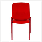 Sedia da pranzo LeisureMod Murray moderna di metà secolo - Design con bordo a cascata in acrilico, ergonomica e impilabile, set da 4