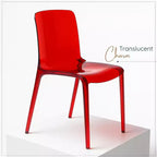 Sedia da pranzo LeisureMod Murray moderna di metà secolo - Design con bordo a cascata in acrilico, ergonomica e impilabile, set da 4