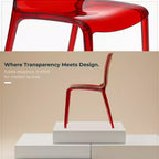 Sedia da pranzo LeisureMod Murray moderna di metà secolo - Design con bordo a cascata in acrilico, ergonomica e impilabile, set da 4