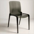 Sedia da pranzo LeisureMod Murray moderna di metà secolo - Design con bordo a cascata in acrilico, ergonomica e impilabile, set da 4