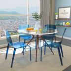 Sedia da pranzo LeisureMod Murray moderna di metà secolo - Design con bordo a cascata in acrilico, ergonomica e impilabile, set da 4
