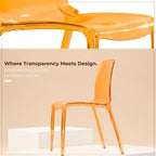 Sedia da pranzo LeisureMod Murray moderna di metà secolo - Design con bordo a cascata in acrilico, ergonomica e impilabile, set da 4