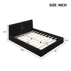 Letto a piattaforma Whisen Elegant Queen Size completamente imbottito con testiera