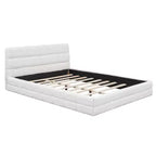 Letto a piattaforma Whisen Elegant Queen Size completamente imbottito con testiera