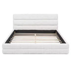 Letto a piattaforma Whisen Elegant Queen Size completamente imbottito con testiera