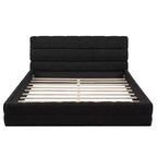 Letto a piattaforma Whisen Elegant Queen Size completamente imbottito con testiera