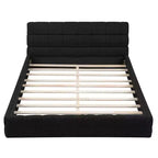 Letto a piattaforma Whisen Elegant Queen Size completamente imbottito con testiera