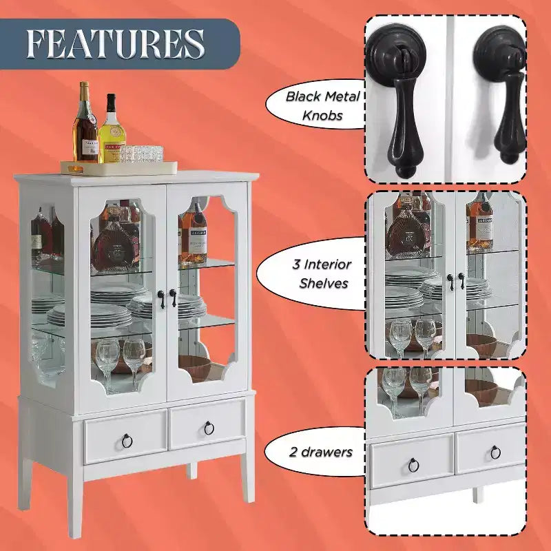 Mobile Contenitore Vetrina Versailles di Kings Brand Furniture
