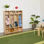 ECR4Kids Armadietto Appendiabiti a 4 Scomparti Streamline con Contenitore, Arredo per Aula