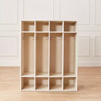 ECR4Kids Armadietto Appendiabiti a 4 Scomparti Streamline con Contenitore, Arredo per Aula