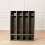ECR4Kids Armadietto Appendiabiti a 4 Scomparti Streamline con Contenitore, Arredo per Aula