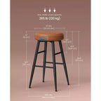 EKHO Set di 2 Sgabelli da Bar Alti 63 cm, Sgabelli da Bar Altezza Bancone, Sgabelli da Cucina