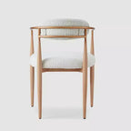 Sedie da pranzo Boucle set da 2, poltrone moderne con gambe in metallo effetto legno per cucina, soggiorno, ristorante, bar - Morden Fort