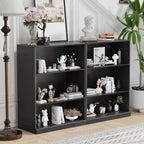 PexFix 41x31x16 Mobiletto accentato in legno con ripiano regolabile, contenitore senza anta, nero