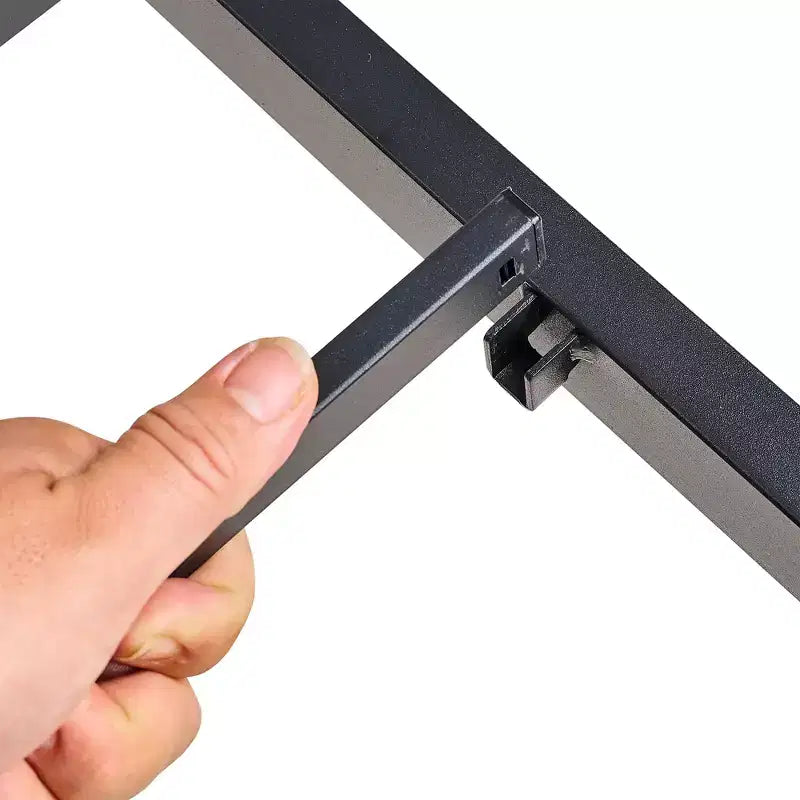 VECELO Letto Matrimoniale/King Size con Testiera in Legno, Base a Rete in Metallo Senza Necessità di Rete a Molle con Robuste Doghe in Acciaio, Marrone