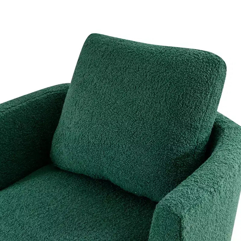 GDFStudio Sedia Girevole Bertha Imbottita in Bouclé 32 Legno e Acciaio