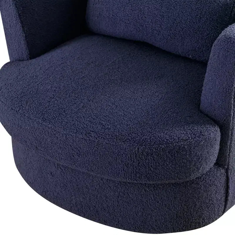 GDFStudio Sedia Girevole Bertha Imbottita in Bouclé 32 Legno e Acciaio