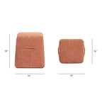Pouf contenitore Oliver conico quadrato imbottito