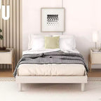 Telaio letto a piattaforma flottante con design moderno in colore grigio