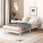 Telaio letto a piattaforma flottante con design moderno in colore grigio