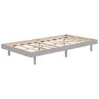 Telaio letto a piattaforma flottante con design moderno in colore grigio