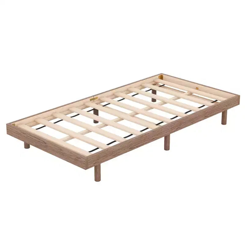 Telaio letto a piattaforma flottante con design moderno in colore grigio
