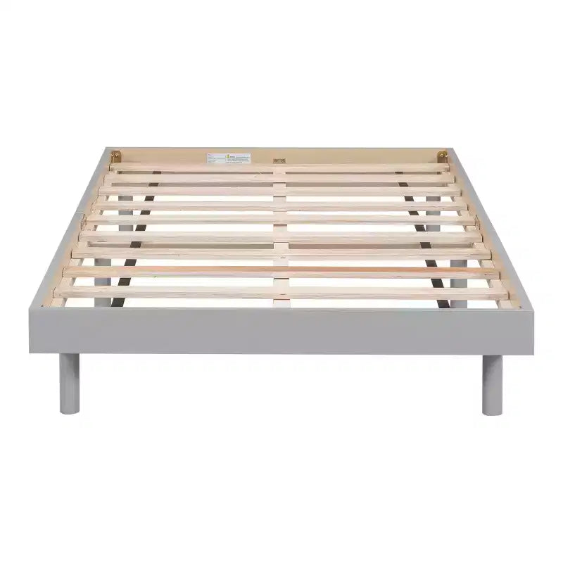 Telaio letto a piattaforma flottante con design moderno in colore grigio