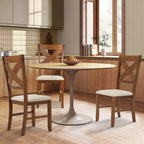 EROMMY Set di 2 sedie laterali imbottite in legno massiccio