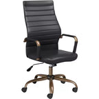 Studio 55D Primero Vintage Black Faux Leather Adjustable Office Chair