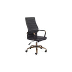 Studio 55D Sedia da ufficio regolabile in similpelle nera effetto vintage Primero