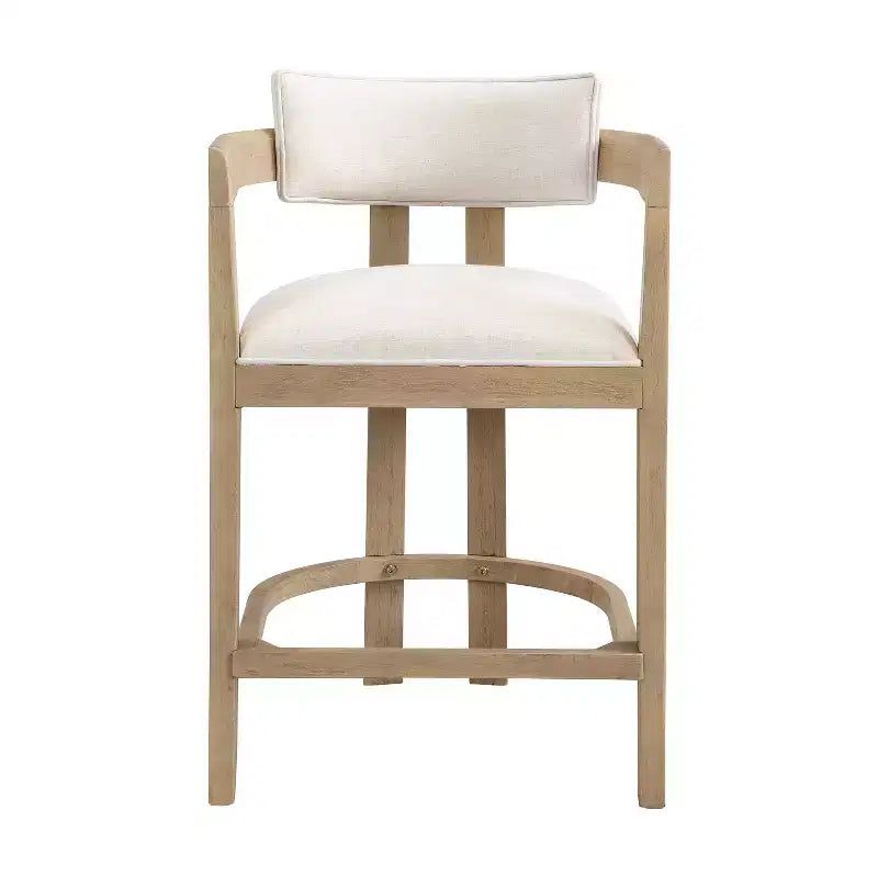 Christopher Knight Home Netia, set da pranzo moderno da 5 pezzi in metallo e legno di caucciù, altezza bancone, marrone naturale
