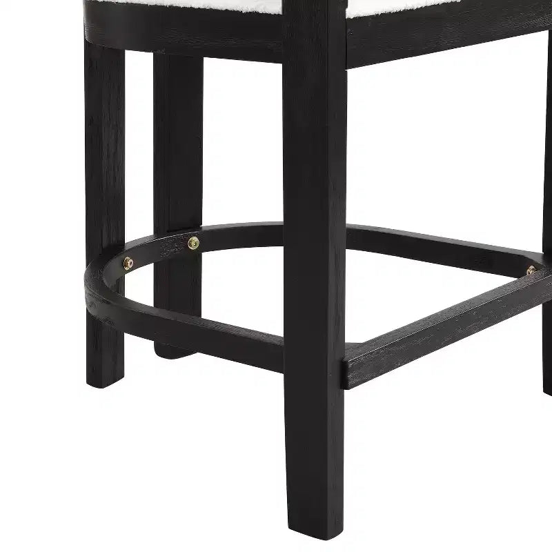 Christopher Knight Home Netia, set da pranzo moderno da 5 pezzi in metallo e legno di caucciù, altezza bancone, marrone naturale