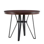 Christopher Knight Home Netia, set da pranzo moderno da 5 pezzi in metallo e legno di caucciù, altezza bancone, marrone naturale