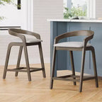 Christopher Knight Home Casper, Sgabelli da bancone in legno di Hevea, stile contemporaneo, 64 cm (Set da 2)