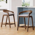 Christopher Knight Home Casper, Sgabelli da bancone in legno di Hevea, stile contemporaneo, 64 cm (Set da 2)