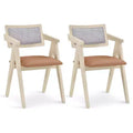 Costway Modern Accent Chairs Set of 2/4 with Leathaire Seat Cushions & Backrests Gray