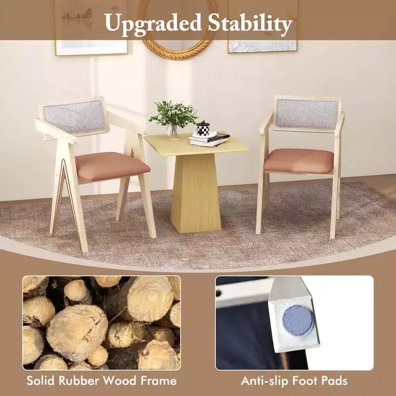 Costway Set di 2/4 Poltrone Moderne con Cuscini e Schienali in Tessuto Similpelle Leathaire, Grigio