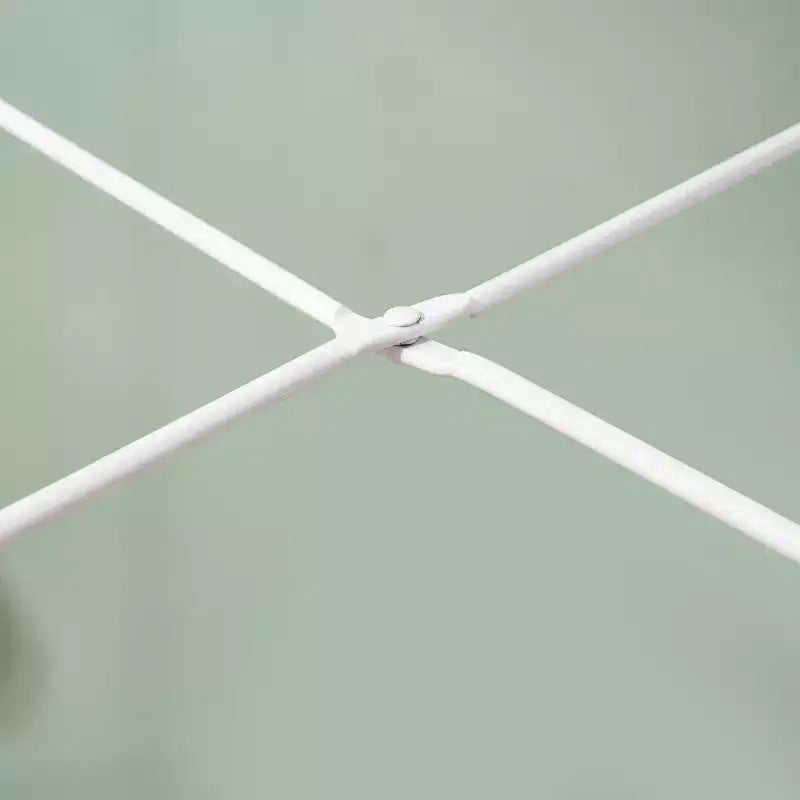 VECELO Tavolino Rotondo/Comodino con Cestino portaoggetti in Tessuto, Comodino Piccolo in Metallo Antiruggine e Impermeabile con Vassoio Superiore Rimovibile
