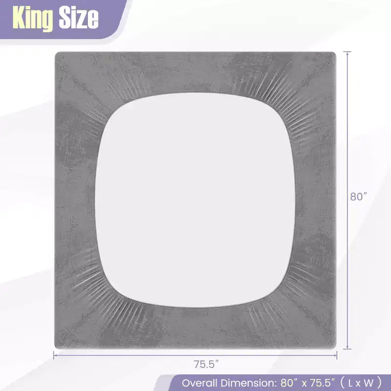 Coprimaterasso Costway per letto singolo/matrimoniale/king size con imbottitura in spugna a tasche profonde e fondo antiscivolo grigio