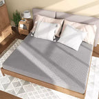 Coprimaterasso Costway per letto singolo/matrimoniale/king size con imbottitura in spugna a tasche profonde e fondo antiscivolo grigio