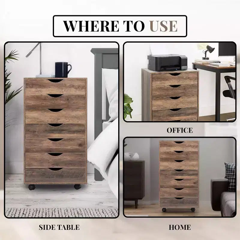 Classificatore per ufficio a 7 cassetti su ruote Home Imports Emporium