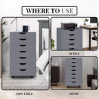 Classificatore per ufficio a 7 cassetti su ruote Home Imports Emporium
