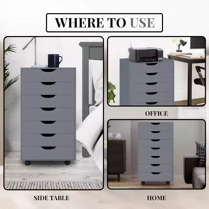 Classificatore per ufficio a 7 cassetti su ruote Home Imports Emporium
